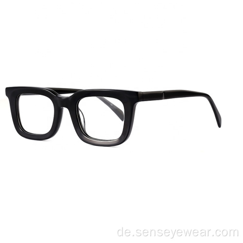 Benutzerdefinierte Logo Vintage Acetat Optische Rahmen Brille